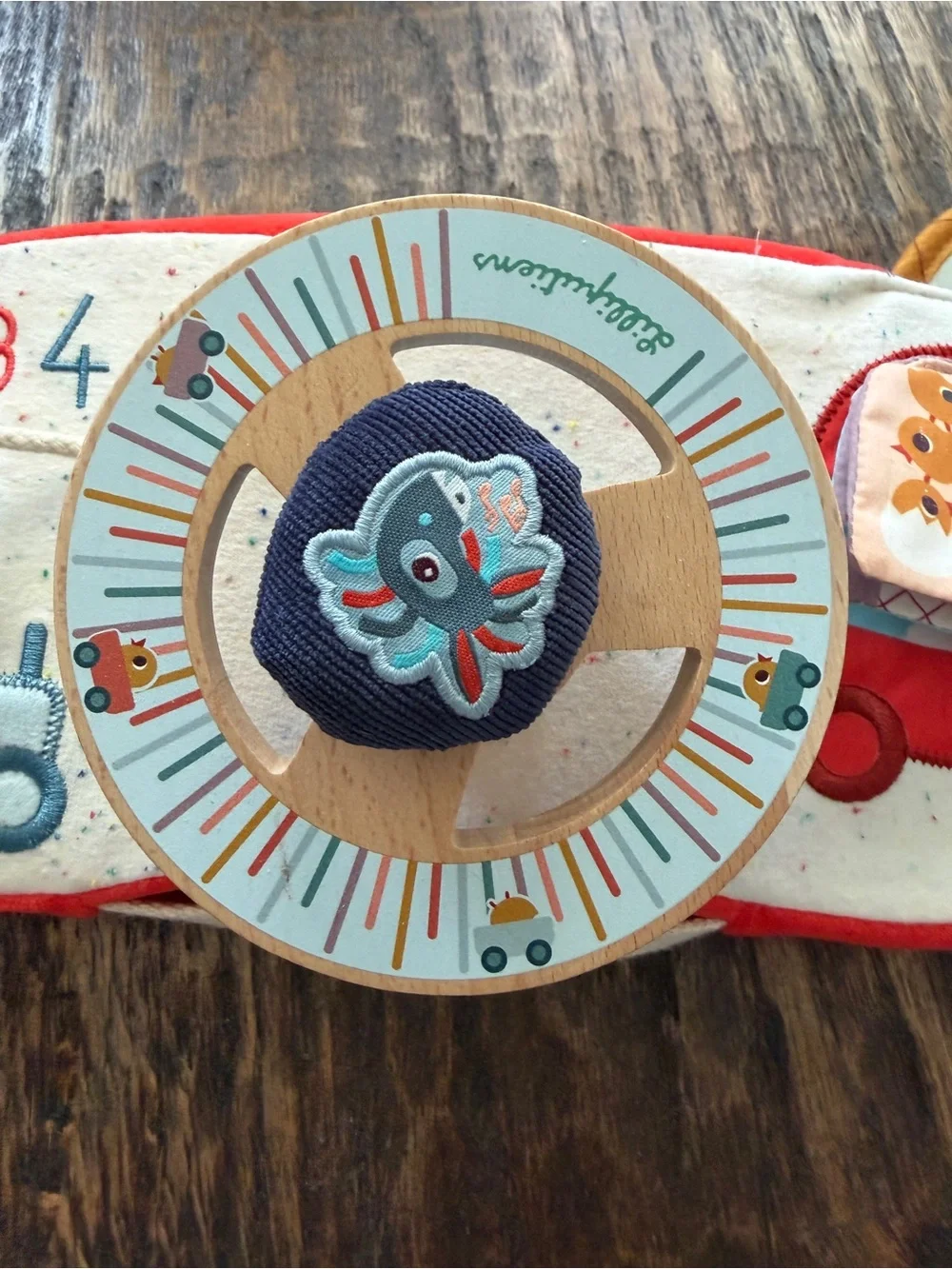 Lilliputiens Farm Car Activity Panel Plush Steering Wheel Baby Learning